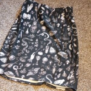Black and White Witchy Patterned Skirt